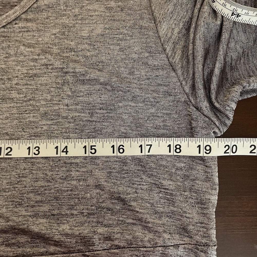 Karen Kane Blouse Womens 1X Gray Heather Scoop Neck Long Sleeve Tunic Top - Picture 5 of 6